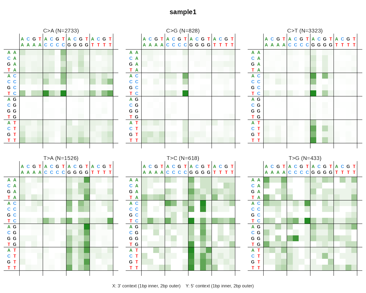 SBS1536 pentanucleotide-context heatmap
